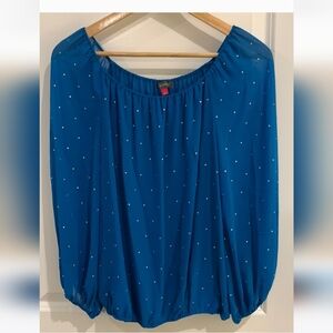 Vince Camuto | Blouse | Size: S | Color: Blue with rhinestones